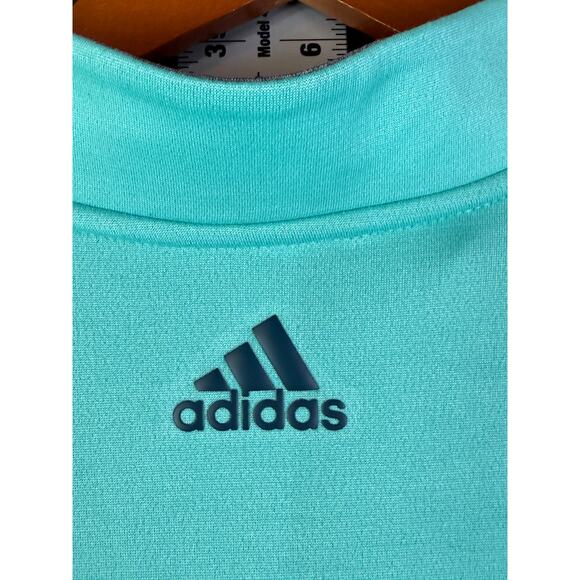 Adidas Club Golf 1/4 Zip Pullover Activewear Lightweight Semi Mint Rush Mens 2XL - Picture 9 of 9